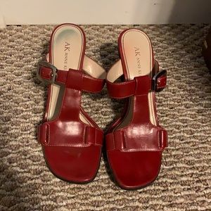 Red open toe heels / sandal